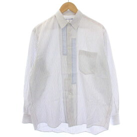 【中古】コムデギャルソンシャツ COMME des GARCONS SHIRT 90's ヴィンテージ シャツ 長袖 ストライプ フランス製 S 白 ホワイト /BM メンズ 【ベクトル 古着】 240424
