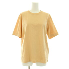 【中古】オーラリー AURALEE IENA 22SS ORGANIC COTTON HIGH GAUGE JERSEY TEE オーガニックコットンハイゲージジャージーTシャツ カットソー 半袖 クルーネック 0 S ベージュ A22ST01RT /BB レディース 【ベクトル 古着】 240416