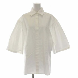 【中古】マックスマーラ MAX MARA 22SS Cotton poplin shirt コットン ポプリン ルーズフィット シャツ ブラウス 七分袖 38 M 白 ホワイト 111104216 /YM レディース 【ベクトル 古着】 240430