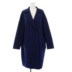 【中古】ハリスワーフロンドン Harris Wharf London チェスターコート アウター ロング ナイロン IT42 L 紺 ネイビー /KH レディース 【ベクトル 古着】 240909