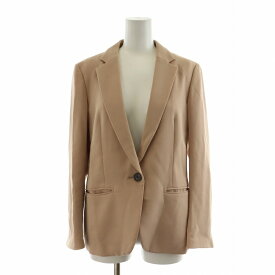 【中古】23区 オンワード樫山 ヴァントロワ vingt-trois 1Bテーラードジャケット シングル 総裏地 センターベント 38 M ベージュ /NQ ■SH ■OF レディース 【ベクトル 古着】 241226