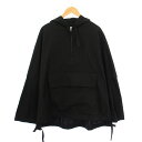 【中古】シュタイン stein OVERSIZED DIVIDE SLEEVE ANORAK オーバーサイズディバイドスリーブアノラック プルオーバーパーカー 長袖 ハーフジップ S 黒 ブラック /BB メンズ 【ベクトル 古着】 250506