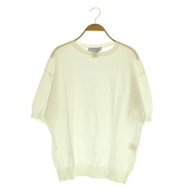 【中古】スポーツマックス マックスマーラ SPORT MAX ニット カットソー 五分袖 イタリア製 S ホワイト /MY ■OS レディース 【ベクトル 古着】 250805