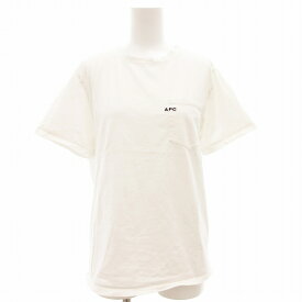 【中古】アーペーセー A.P.C. S/S POCKET TEE ポケットTシャツ カットソー 半袖 クルーネック ロゴ刺繍 S 白 ホワイト 25082-1-92701 /GV レディース 【ベクトル 古着】 250628