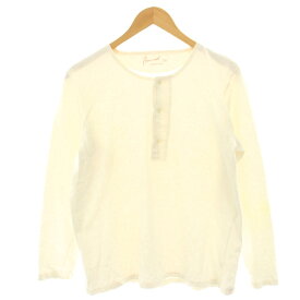 【中古】ボンクラ BONCOURA Tシャツ カットソー ヘンリーネック 長袖 36 白 ホワイト /HN メンズ 【ベクトル 古着】 250904