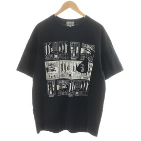 【中古】シーイー C.E LSI SHIFT T Tシャツ カットソー 半袖 プリント XL 黒 ブラック /AN52 メンズ 【ベクトル 古着】 250905