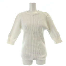 【中古】フミカ ウチダ FUMIKA_UCHIDA カットソー 五分袖 ワッフル地 白 M /NS レディース 【ベクトル 古着】 251228