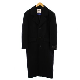 【中古】ザラ ZARA × アーダーエラー ADERERROR チェスターコート ロング ウール ナイロン XS 黒 2010/744/800 /BM メンズ 【ベクトル 古着】 251016