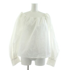 【中古】未使用品 フミカ ウチダ FUMIKA_UCHIDA 25SS COATED OFF THE SHOULDER TOP カットソー ブラウス プルオーバー 長袖 バルーンスリーブ 34 白 ホワイト FU-V-TP005 /KU レディース 【ベクトル 古着】 260108