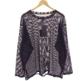 【中古】未使用品 サウス2ウエスト8 South2 West8 S2W8 タグ付き Crew Neck Shirt Knit Mesh カットソー Tシャツ メッシュ シアー 長袖 XS 紫 パープル PU542 /HN メンズ 【ベクトル 古着】 260402