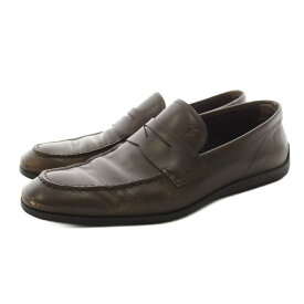【中古】トッズ TOD'S ドライビングシューズ ローファー レザー 7 茶 ブラウン /KU メンズ 【ベクトル 古着】 260717