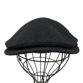 【中古】ボルサリーノ Borsalino 美品 カシミヤハンチング帽 キャップ 帽子 イタリア製 黒 ブラック XLサイズ 0412 メンズ 【ベクトル 古着】 240506