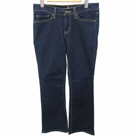 【中古】リーバイス Levi's 美品 715 BOOT CUT ブーツカット フレアデニムパンツ ジーンズ 紺 ネイビー 27 約Sサイズ 0419 IBO50 レディース 【ベクトル 古着】 240420