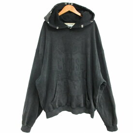 【中古】アリクス ALYX 美品 23AW OVERSIZED MARK FLOOD HOODIE フーディー パーカー フェード加工 グレー XLサイズ AAUSW0214FA01 0526 メンズ 【ベクトル 古着】 240526