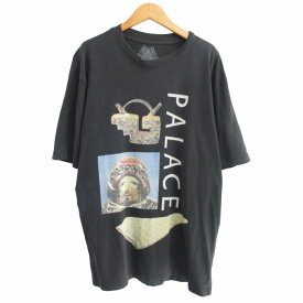 【中古】パレス Palace SKATEBOARDS 19FW Week3 Tactic T-shirt Tシャツ 半袖 プリント 黒 ブラック L メンズ 【ベクトル 古着】 250804