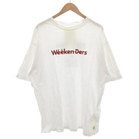【中古】ビームス BEAMS SSZ × YONA YONA WEEKENDERS Tシャツ L 半袖 クルーネック ロゴプリント 白 ホワイト /GV メンズ 【ベクトル 古着】 251107