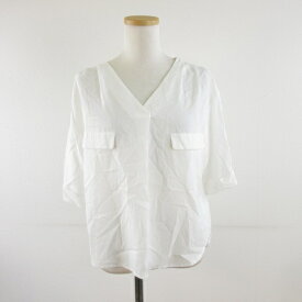【中古】シンプリシテェ SIMPLICITE Vネックカットソー ブラウス 七分袖 白 *A29 レディース 【ベクトル 古着】 250910