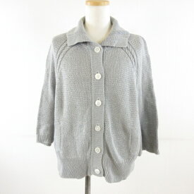 【中古】アルチザン ARTISAN ニットカーディガン 七分袖 グレー 9 *T325 レディース 【ベクトル 古着】 251219
