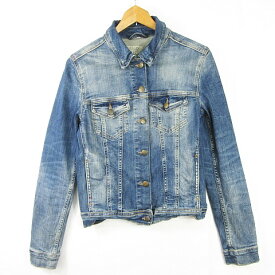 【中古】ザラ ベーシック ZARA BASIC Z1975 DENIM デニム ジャケット Gジャン S ライトブルー ダメージ加工 6164/052 kz7528 レディース 【ベクトル 古着】 240311