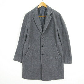 【中古】イッカ ikka チェスター コート ロング丈 毛 レーヨン 綿 M グレー kz13364 レディース 【ベクトル 古着】 251024