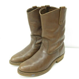 【中古】レッドウィング REDWING 1155 90s ヴィンテージ ペコス ブーツ 縦羽タグ レザー USA製 茶 ベルバリタン 7.5D 25.5cm相当 STK メンズ 【ベクトル 古着】 230920