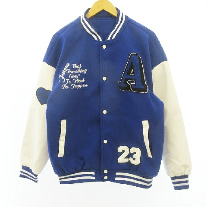 楽天市場】【中古】ビリーフ belief スタジャン ブルゾン ワッペン 