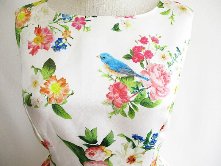 楽天市場】【中古】チェスティ Chesty ワンピース 総柄 花柄 鳥 A  