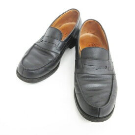 【中古】ジェイエムウエストン J.M.WESTON ローファー スリッポン 革靴 レザー ブラック 黒 5 1/2E メンズ 【ベクトル 古着】 250831