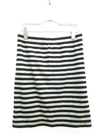 【中古】スピック&スパン Spick&Span スカート タイト ミニ ストレッチ ボーダー ウール混 黒 ブラック グレー /KY レディース 【ベクトル 古着】 180214 ブランド古着ベクトルプレミアム店