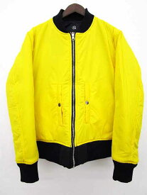 【中古】【3MJK】ヴァンキッシュ VANQUISH ブルゾン ジャンパー 中綿 リバーシブル M 紺 黄色 メンズ 【ベクトル 古着】 160812