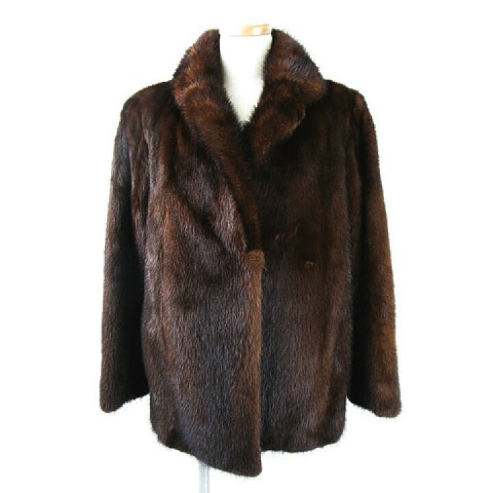 楽天市場】【中古】サガミンク SAGA MINK コート 毛皮 ミンク ブラウン  