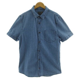 【中古】ザラマン ZARA MAN シャツ ダンガリー REGULAR FIT 半袖 コットン ブルー 青 S メンズ 【ベクトル 古着】 240423