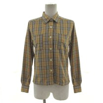 美品☆BURBERRY ノバチェック 半袖シャツ ベージュ ボタンダウン 白 