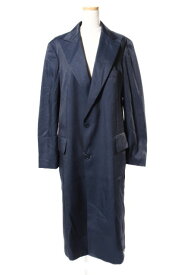 【中古】 ワイズ Y's ピンクレーベル Pink label 18SS TAKESHI KOSAKA コート チェスター シングル 2 紺 ネイビー btm0517 レディース 【ベクトル 古着】 190520