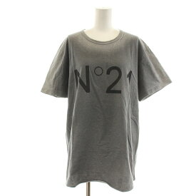 【中古】ヌメロヴェントゥーノ N°21 Tシャツ カットソー 半袖 グラデーション ロゴ M グレー /AQ ■GY19 レディース 【ベクトル 古着】 231116