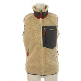 【中古】パタゴニア Patagonia 19AW クラシック レトロX ベスト フリース ボア ジップアップ XXS ベージュ 紺 ネイビー 23083 /IR ■GY11 レディース 【ベクトル 古着】 240312