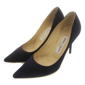 【中古】ジミーチュウ JIMMY CHOO パンプス ピンヒール ハイヒール ポインテッドトゥ スエード 35 22cm 紺 ネイビー /IR ■GY18 レディース 【ベクトル 古着】 240509