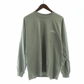 【中古】未使用品 ネイバーフッド NEIGHBORHOOD Tシャツ タグ付き カットソー 長袖 プリントデザイン ロゴ S グレー 緑 グリーン ■GY18 /MQ メンズ 【ベクトル 古着】 250610