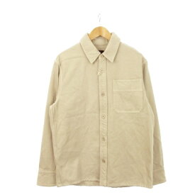 【中古】未使用品 アーペーセー A.P.C. シャツジャケット オーバーシャツ 長袖 レギュラーカラー ロゴ刺繍 S グレージュ スモーキー 24E1-COFCH-H02918 /AH21 ■GY19 メンズ 【ベクトル 古着】 250624