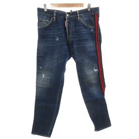 【中古】ディースクエアード DSQUARED2 Classic Kenny Jean デニムパンツ ジーンズ 48 インディゴ ダメージ加工 ボタンフライ /FF ■GY50 【ベクトル 古着】 251222