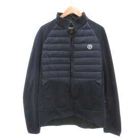 【中古】ヒューゴボス HUGO BOSS ダウンジャケット キルティング 切替 ロゴ XXL 紺 ネイビー /TZ ■GY17 メンズ 【ベクトル 古着】 260129