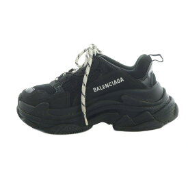 【中古】バレンシアガ BALENCIAGA 524036 TRIPLE S トリプル S ダッド スニーカー シューズ 靴 25cm 黒 ブラック ■GY18 /MQ レディース 【ベクトル 古着】 260131