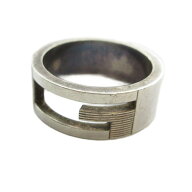 【中古】グッチ GUCCI 指輪 リング アクセサリー ロゴ Silver925 17号 シルバー色 ■GY18 /MQ ■OH メン…