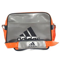 adidas エナメルバッグ シルバーの通販