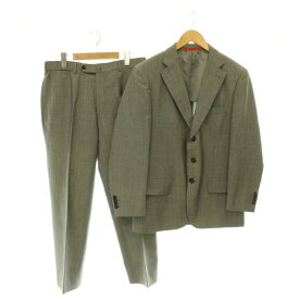 【中古】イザイア ISAIA セットアップ シングルスーツ テーラードジャケット パンツ ウール 48 グレー /HK ■GY18 メンズ 【ベクトル 古着】 260924