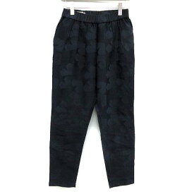 【中古】メゾンキツネ MAISON KITSUNE 18SS パンツ イージー テーパード 総柄 M 紺 ネイビー /KH レディース 【ベクトル 古着】 210127 ベクトルプレミアム店