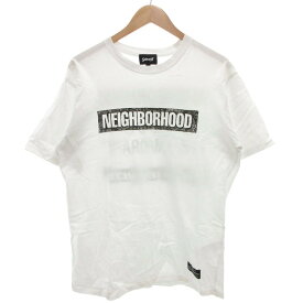 【中古】ショット SCHOTT ネイバーフッド NEIGHBORHOOD × コスタスセレメティス Kostas Seremetis TEE SHORT SLEEVE Tシャツ 半袖 クルーネック プリントロゴ M 白 ホワイト /GV メンズ 【ベクトル 古着】 251125