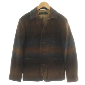 【中古】フリーマンズスポーティングクラブ FREEMANS SPORTING CLUB ステンカラージャケット ショート ウール S 茶 ブラウン /AT3 メンズ 【ベクトル 古着】 231227