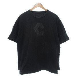 【中古】クロノス CRONOS Tシャツ 黒 ブラック 半袖 ラウンドネック ロゴプリント /SX ■GY06 メンズ 【ベクトル 古着】 260210
