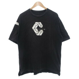 【中古】クロノス CRONOS Tシャツ 黒 ブラック 半袖 ロゴプリント 袖ライン /SX ■GY06 メンズ 【ベクトル 古着】 260210